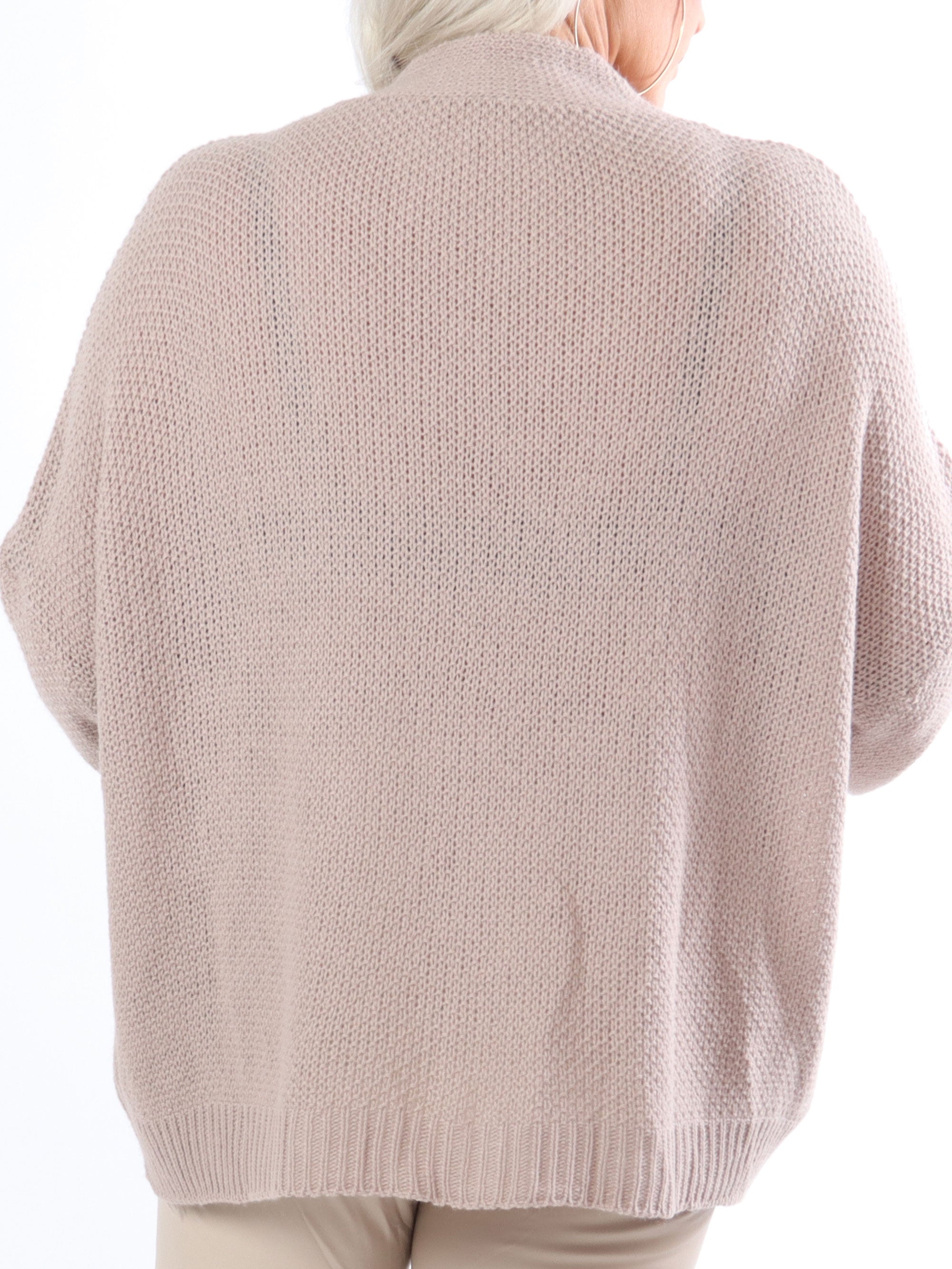 Cutie - Söt plus size stickad tröja med rosett